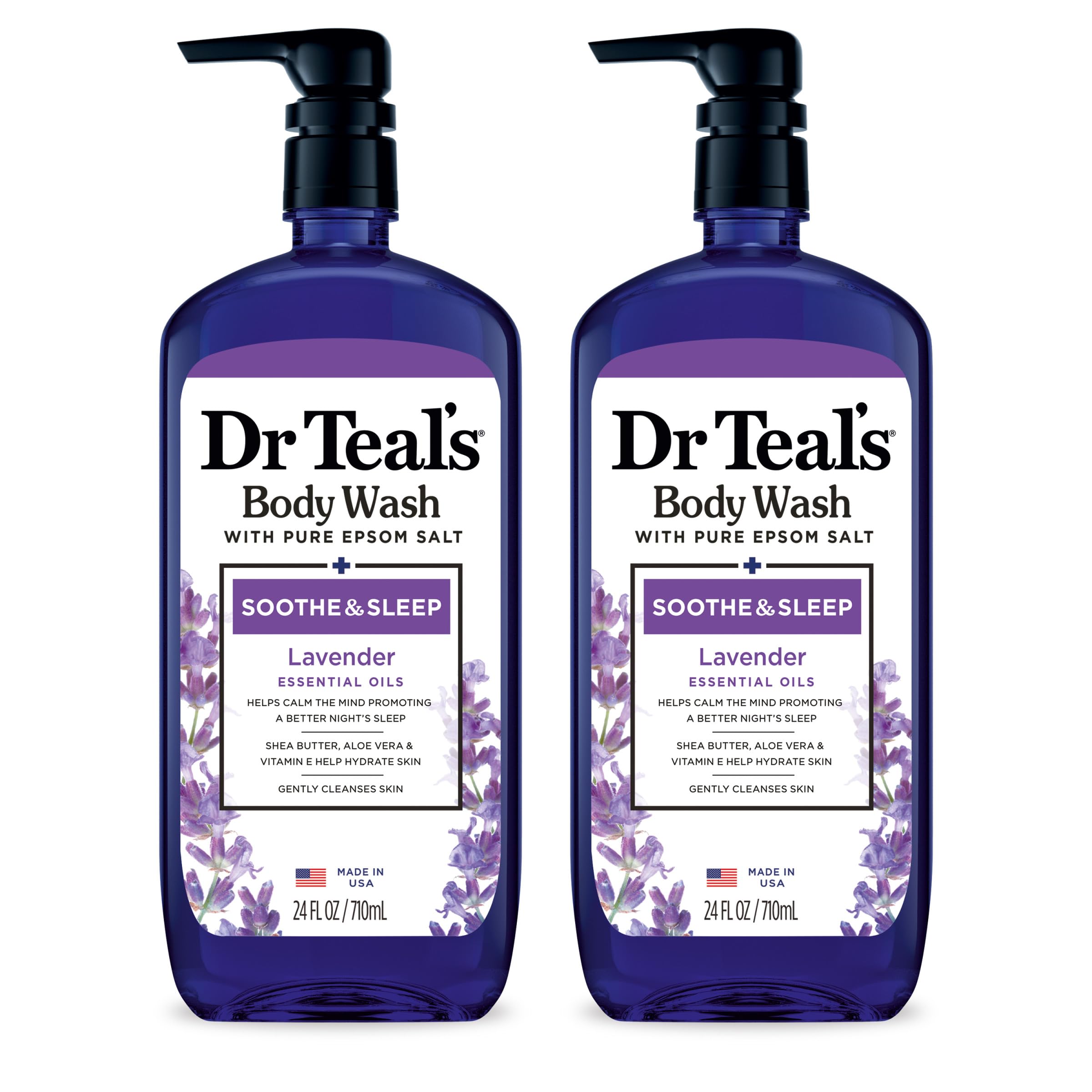 Dr Teal's ducha corporal Lavanda y sal Epsom para relajación suave
