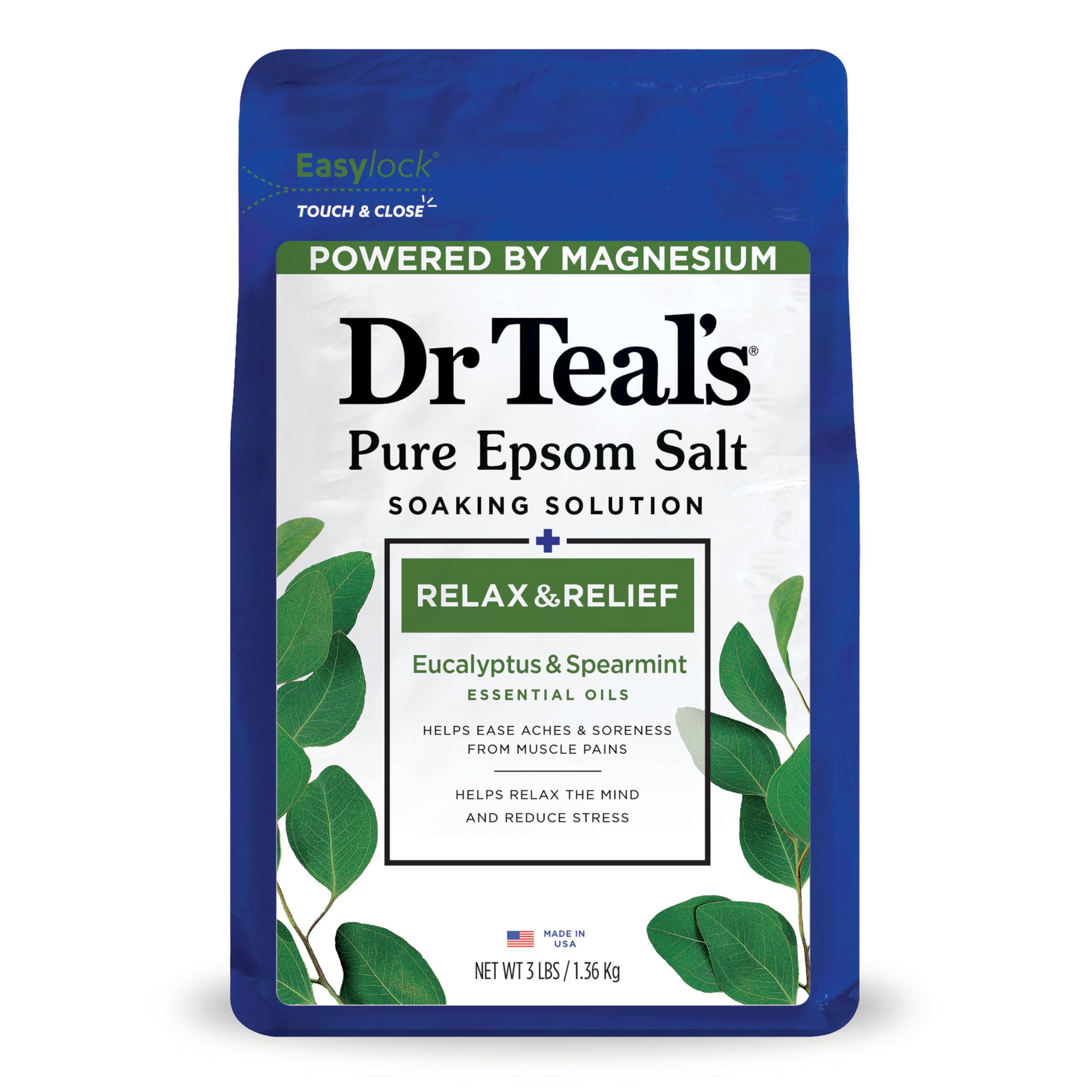 Dr Teal's packaging shows vegan and cruelty-free attributes.