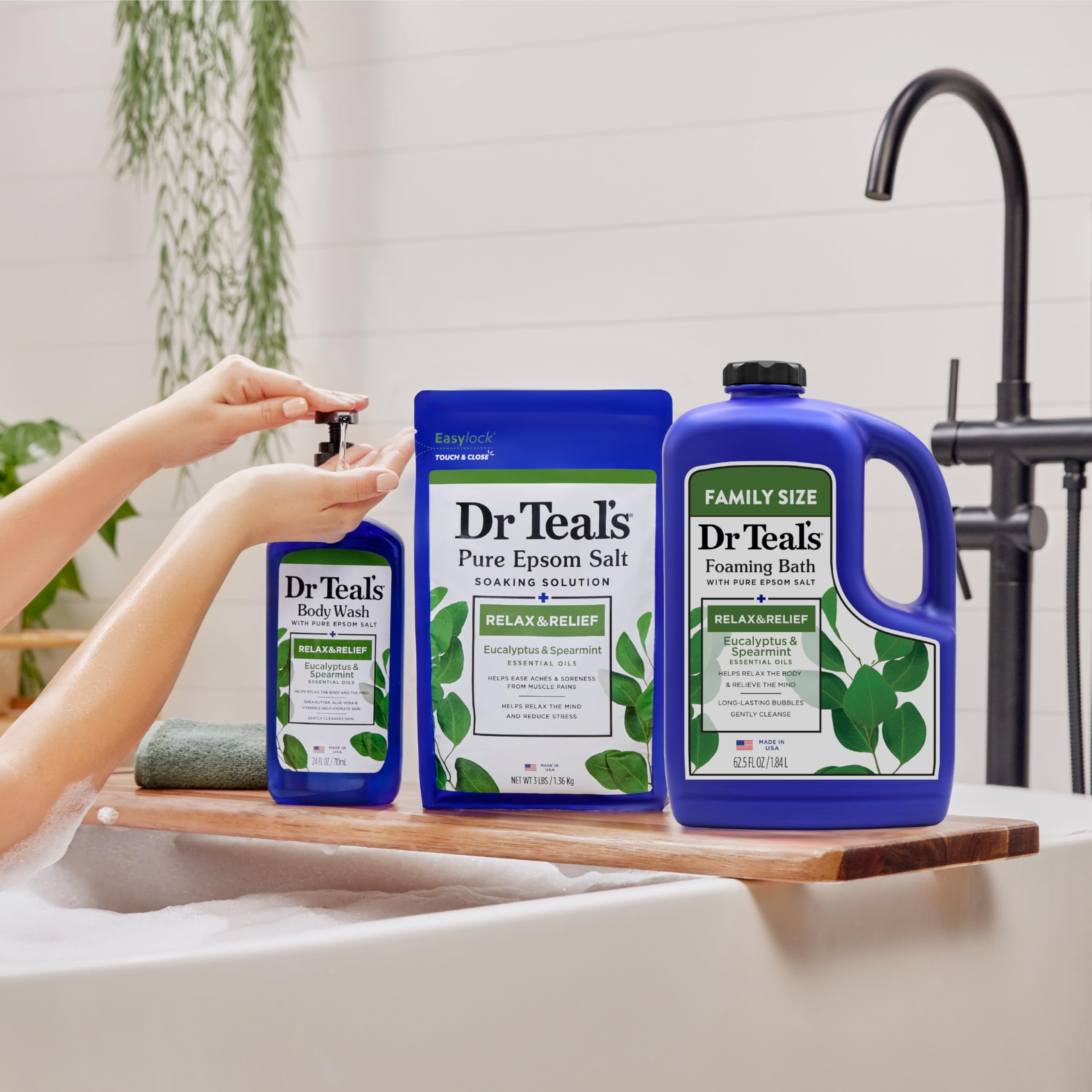 Dr Teal's escena de spa en casa, ideal para desconectar.