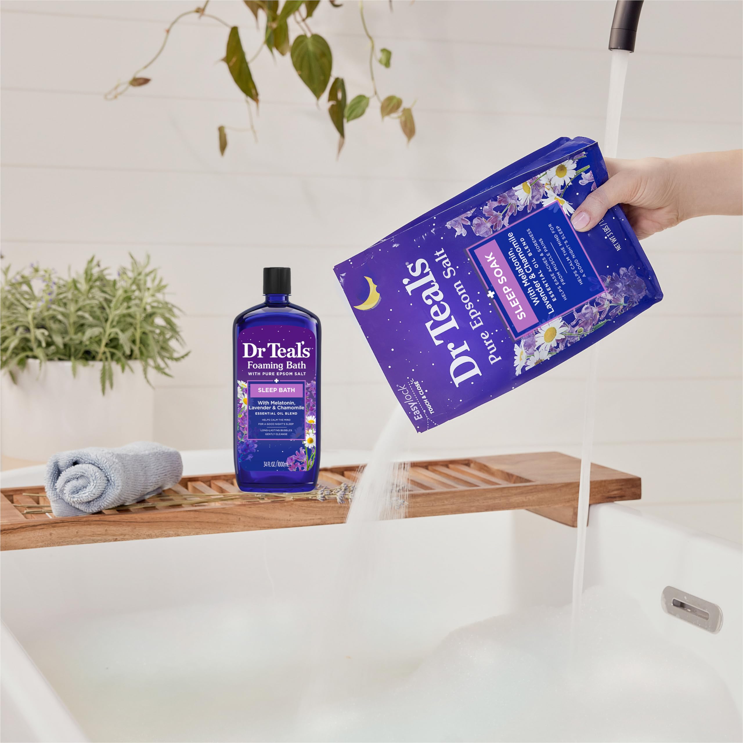 Esencias de lavanda y camomila de Dr Teal's para aroma calmante