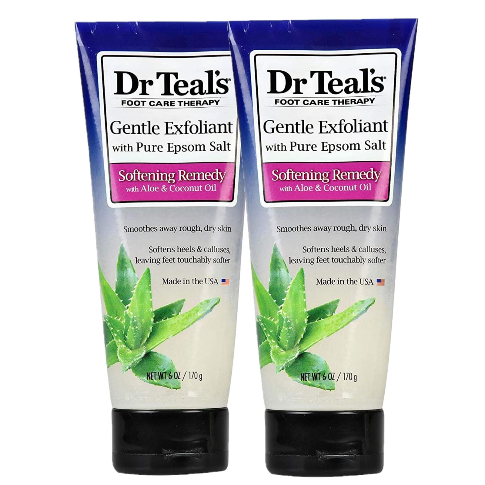 Dr Teals exfoliante de pies con aceite de coco para una piel suave y saludable