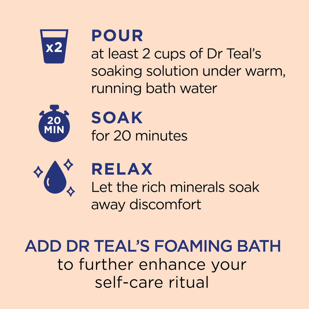 Exfoliating mix of salt and body wash with Dr Teal's.