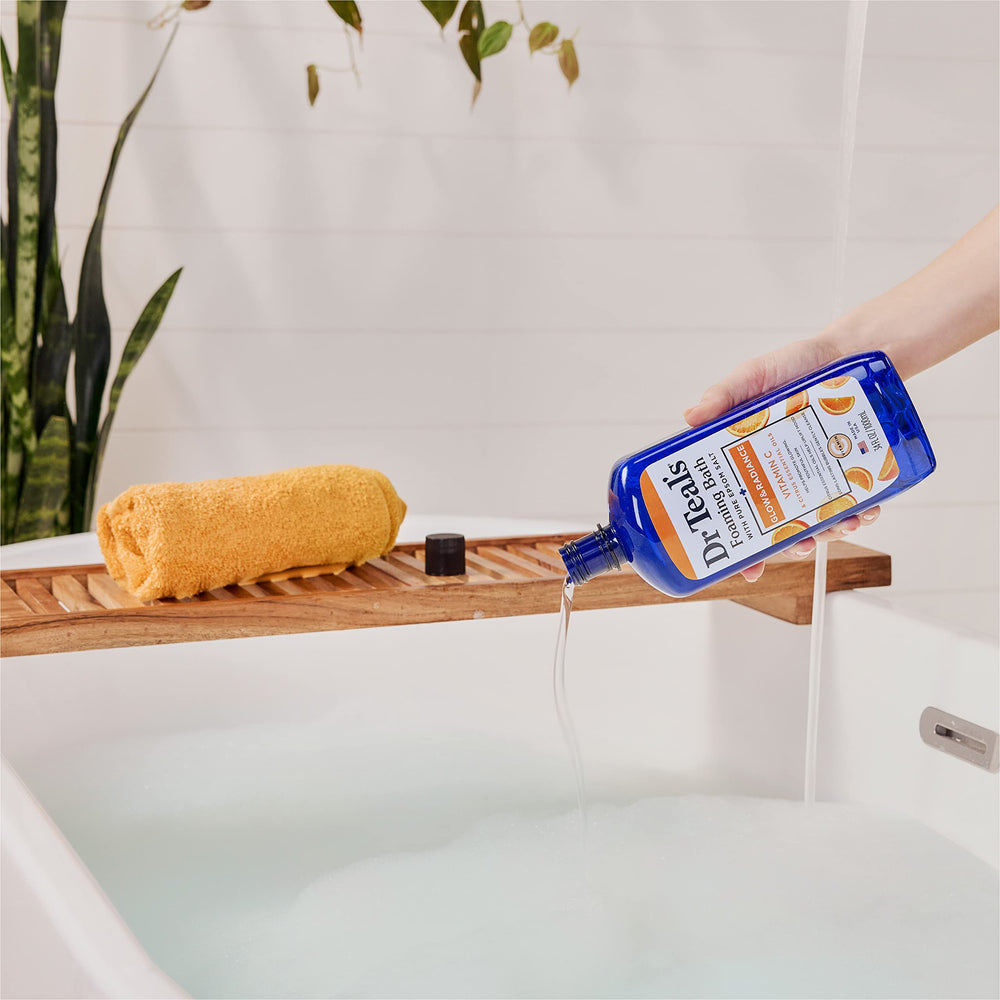 Exfoliation-ready with Dr Teal's salt and body wash ritual in view.