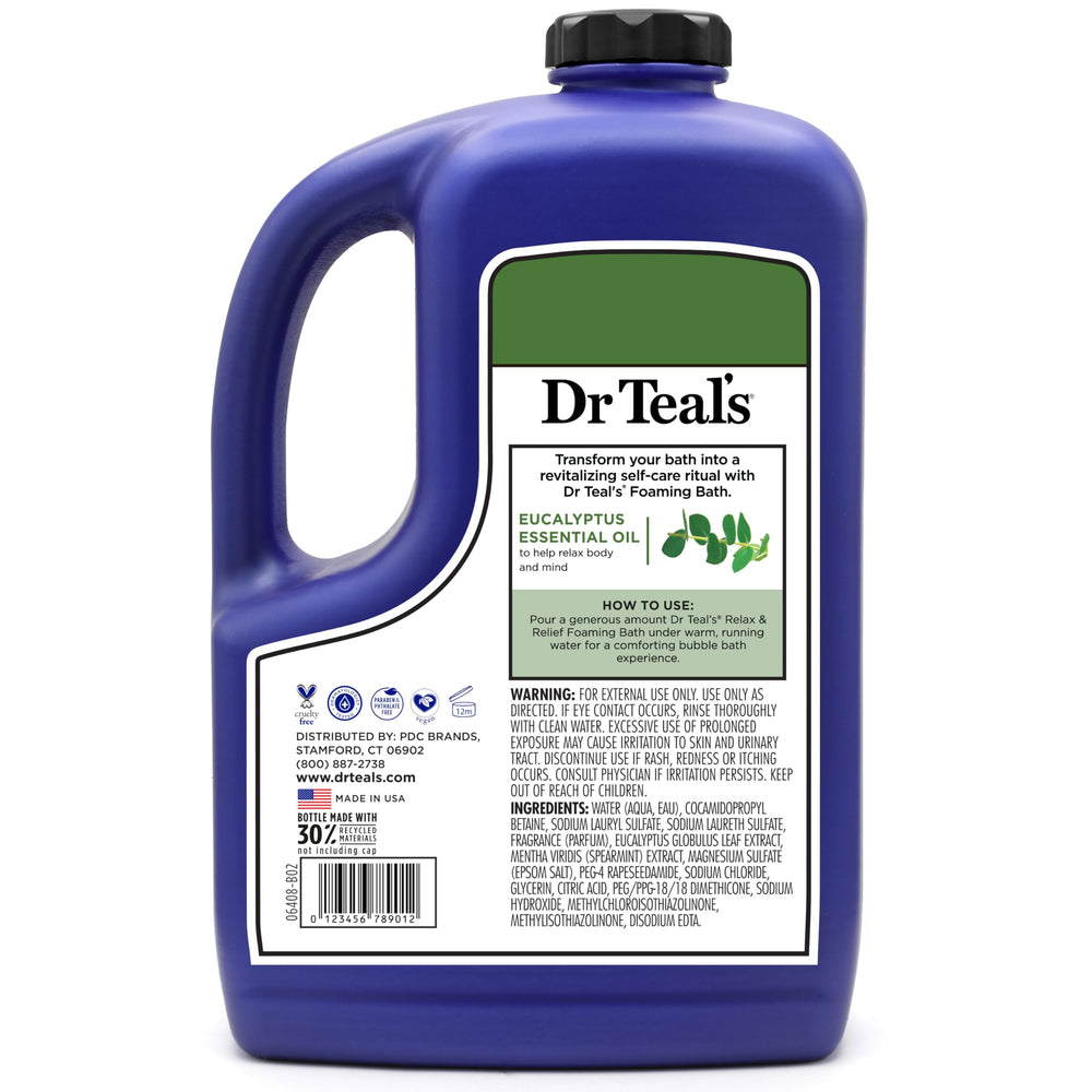Dr Teal's fórmula libre de parabenos, sin crueldad animal para uso diario.