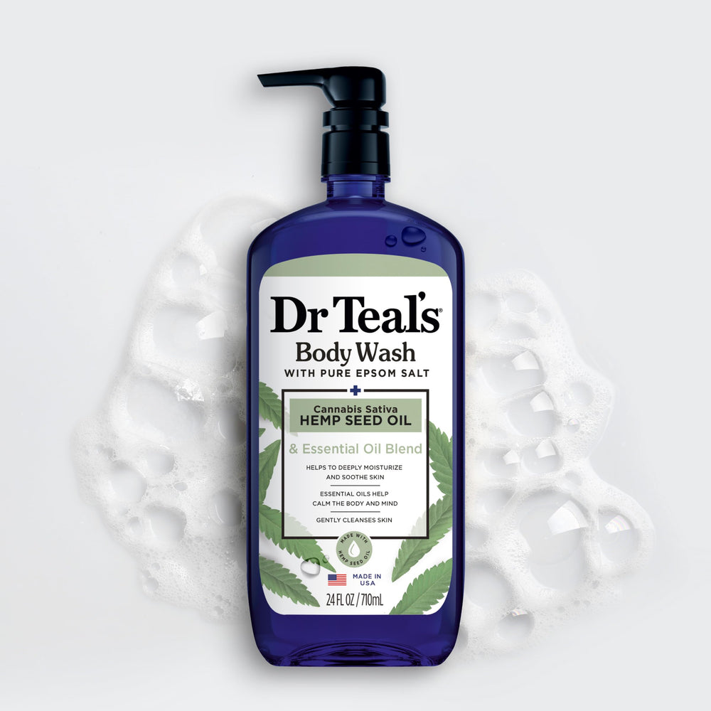 Dr Teal's gel de baño con sales epsom para exfoliar.