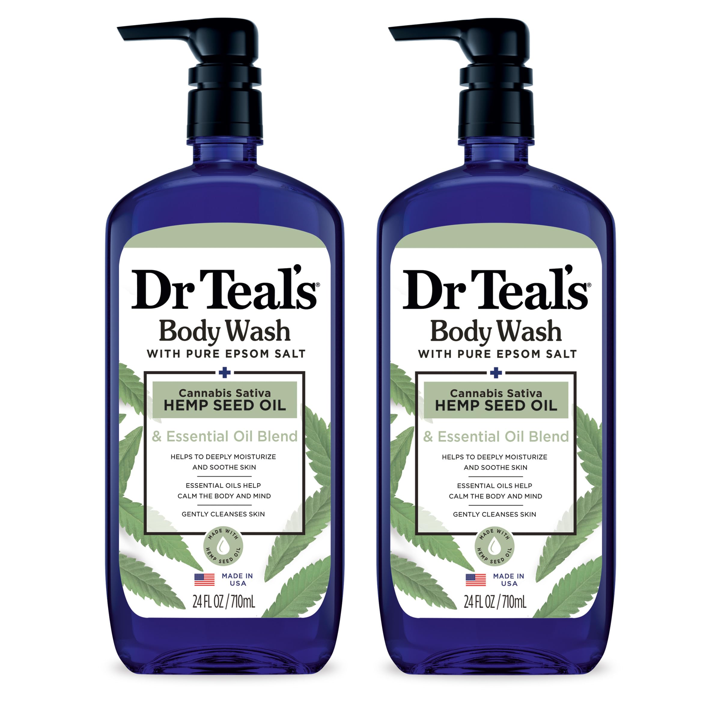 Dr Teal's gel de baño con sal epsom, botella visible para relajación.