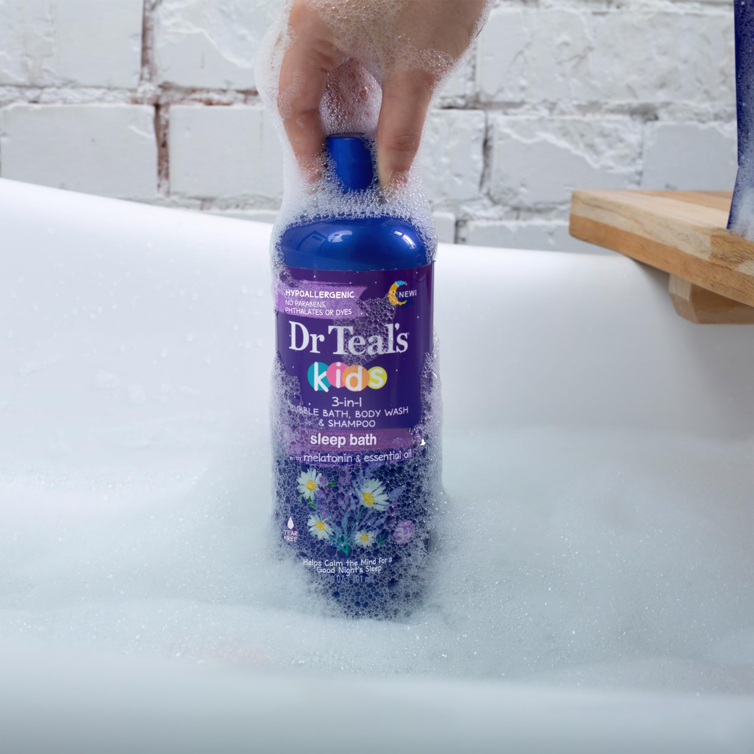 Dr Teal's Kids 3-en-1 no probado en animales.