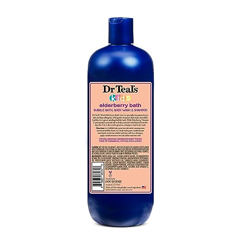 Dr Teal's Kids 3-in-1 kid-friendly bath time scene with gentle scent.