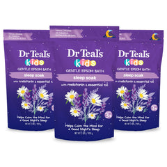 Dr Teal's Kids Gentle Epsom Salt pack frontal para un baño suave y calmante
