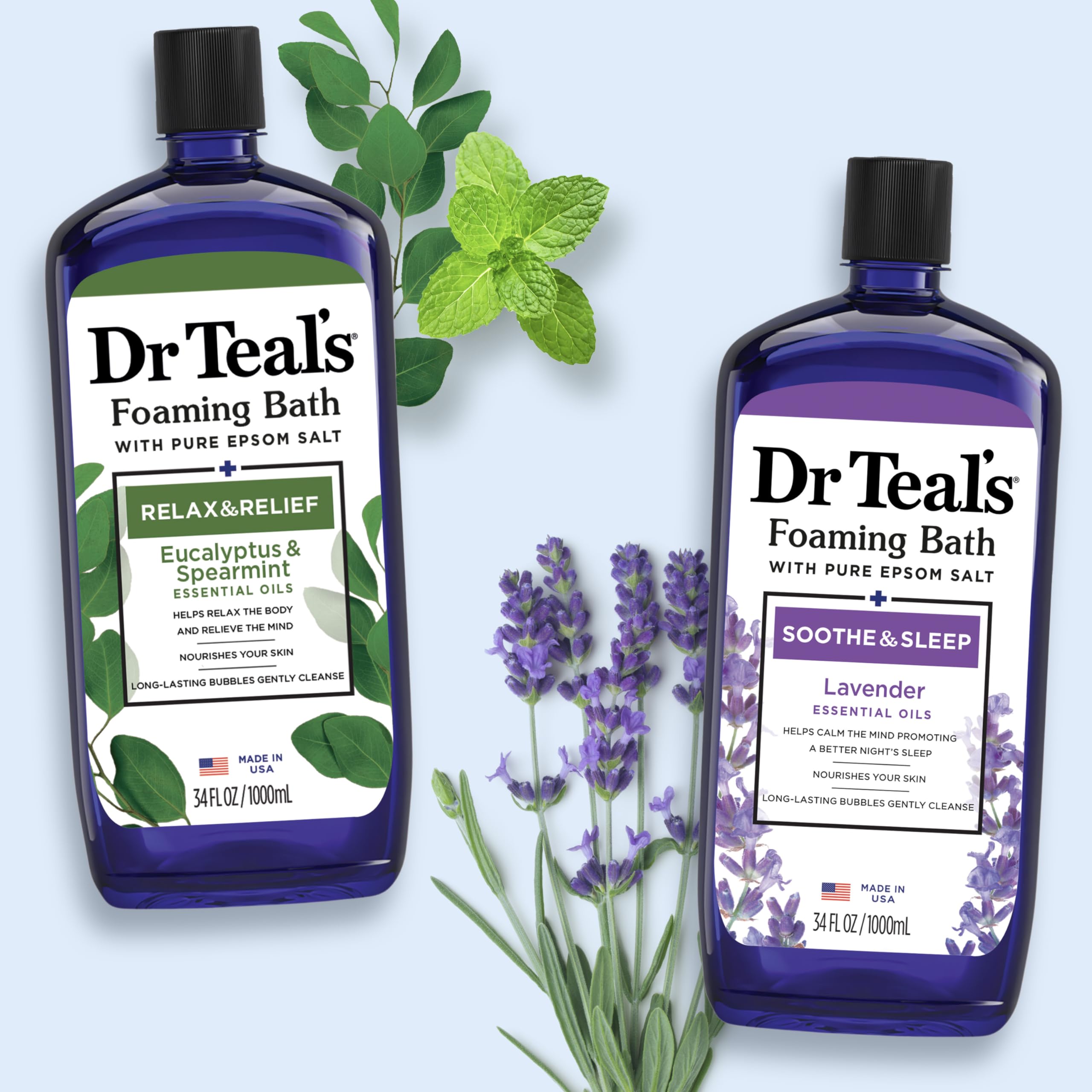 Detalle de lavanda en Dr Teal's, aroma calmante