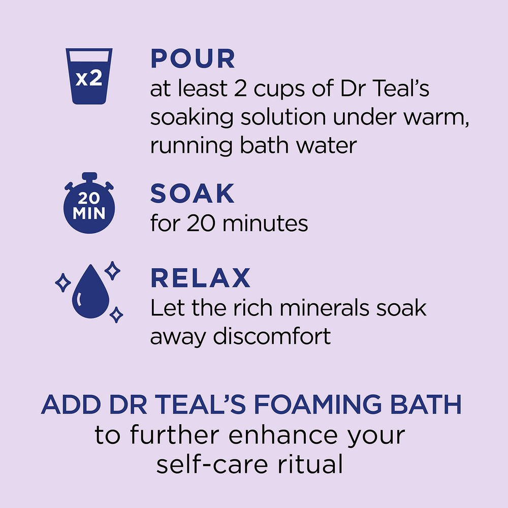 Measuring spoon with Dr Teal's Lavender Epsom Salt for simple dosing.
