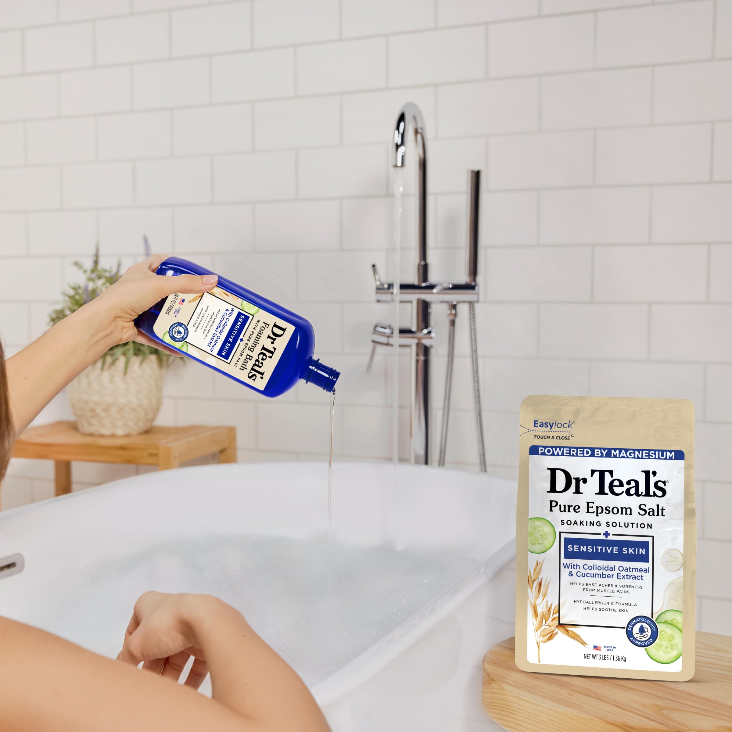 Dr Teal's fórmula libre de parabenos y no probada en animales.