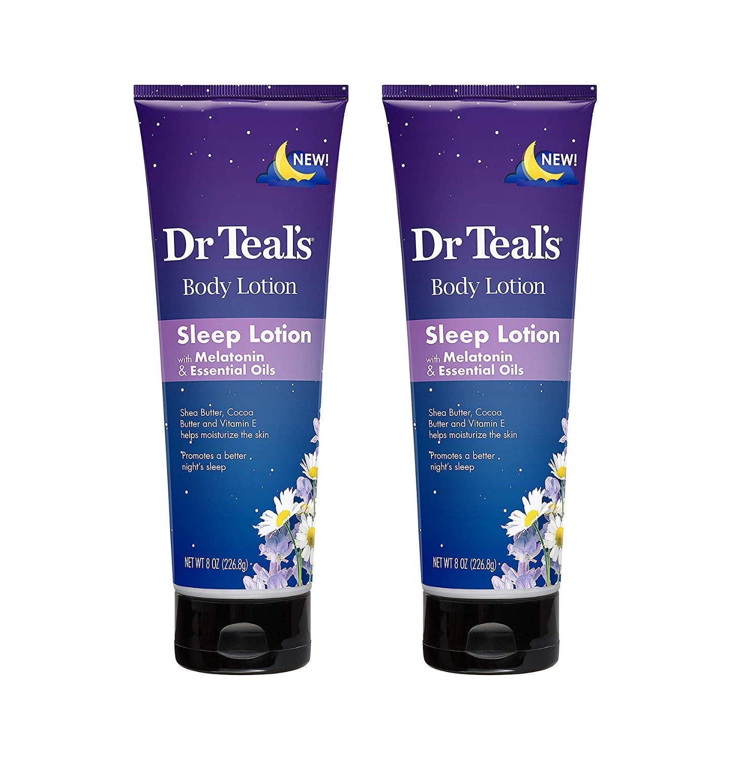 Dr Teal's loción de melatonina en botella para favorecer el descanso nocturno.