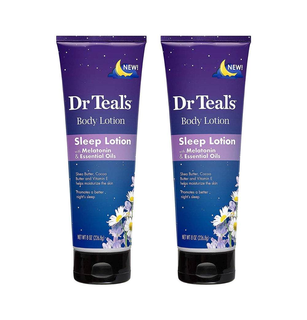 Dr Teal's loción de melatonina en botella para favorecer el descanso nocturno.