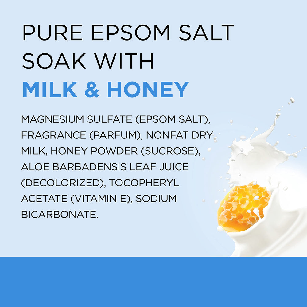 Dr Teal's bath enriched with milk proteins for nourishing, skin-softening results
