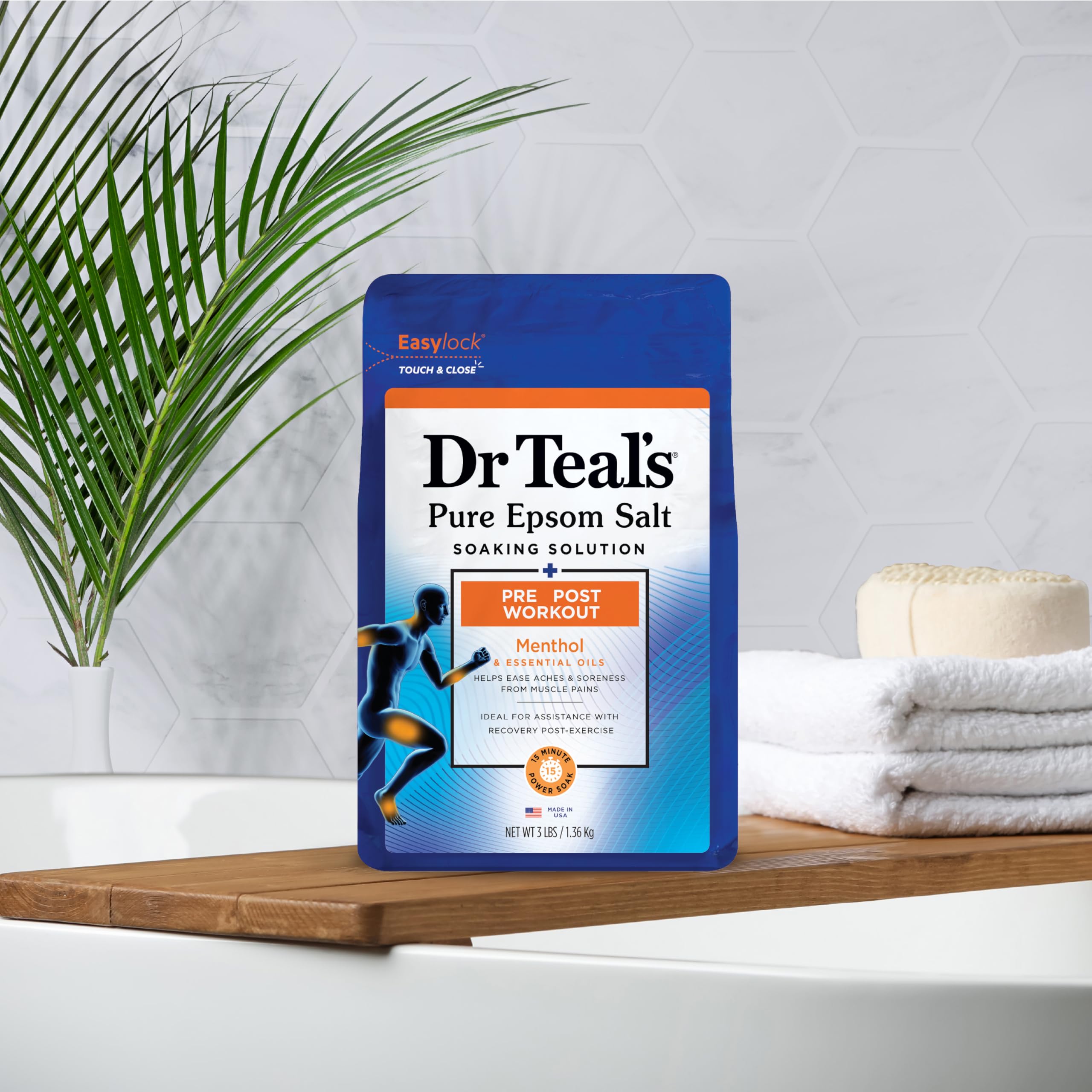 Two-cup measurement prepared to soak with Dr Teal's.