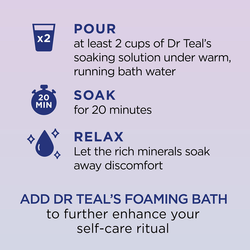 Dr Teal's melatonina para una experiencia de sueño suave