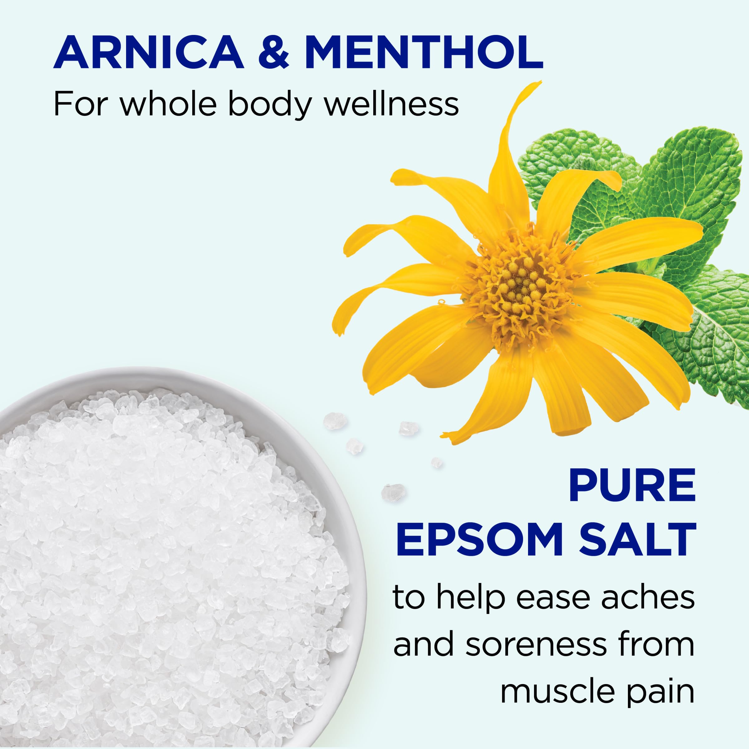 Dr Teal's Menthol essential oil drops emphasize cooling sensation during soak