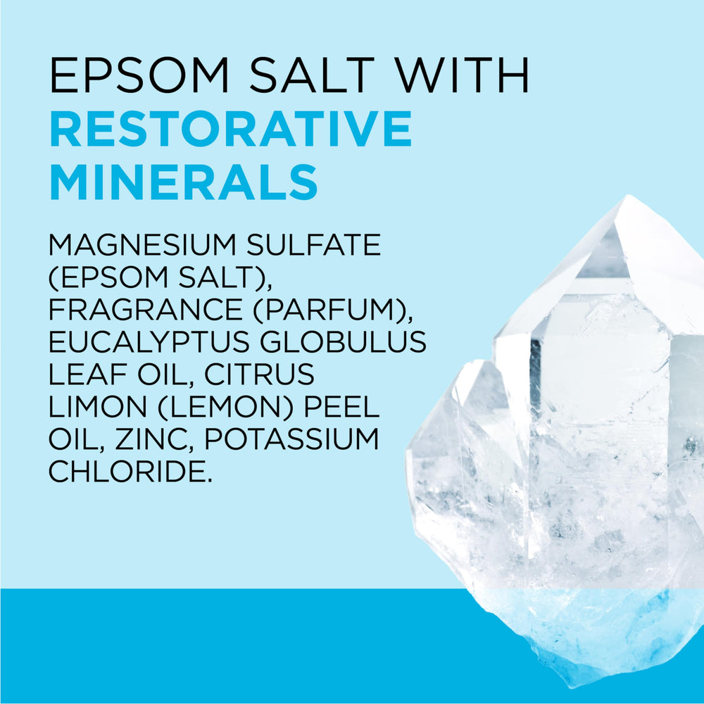 Dr Teal's mineral ritual image suggests soothing mind-body benefits of bath therapy.