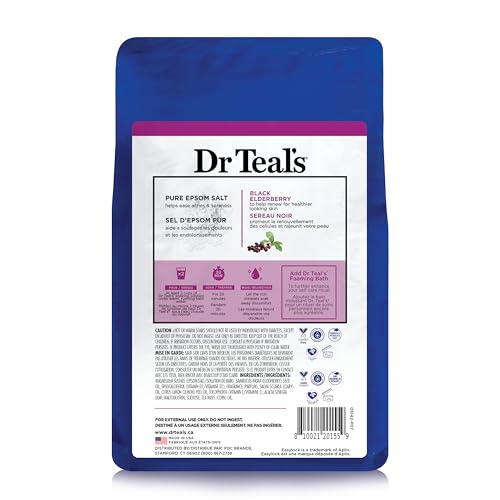 Dr Teal's salt soak measuring spoon ready for easy dosing.