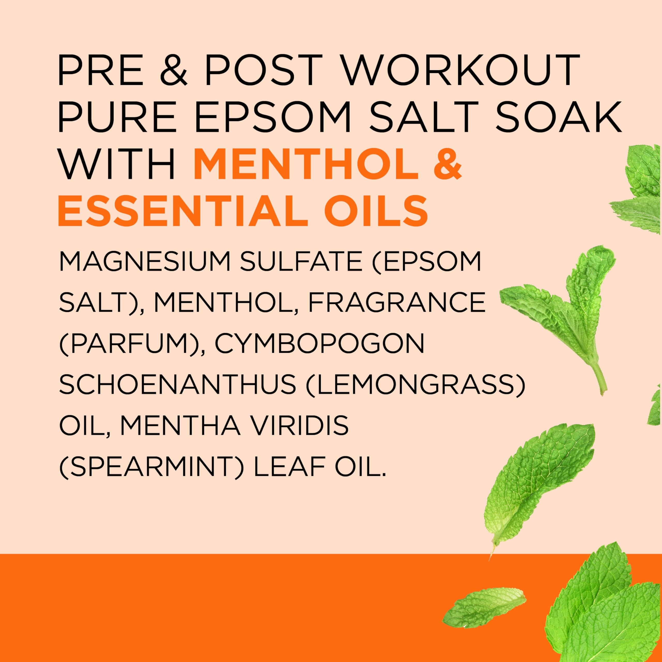 Recovery ritual scene featuring Dr Teal's Pre & Post Workout Salt Soak.