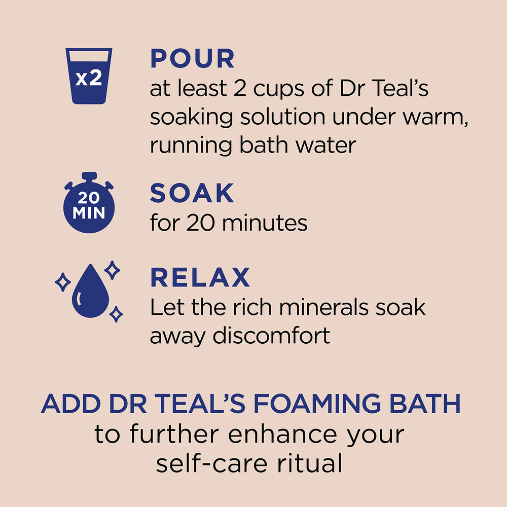 Dr Teal's relaxing aroma in bath helps calm the mind.