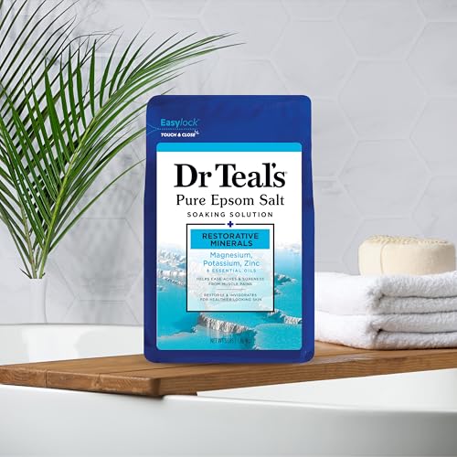Dr Teal's Restorative Minerals packaging showing magnesium and zinc benefits