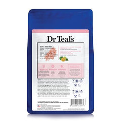 Dr Teal's Restore pink Himalayan salt crystals in a container