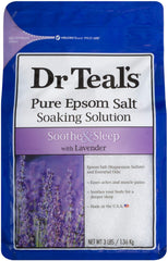 Dr Teal's sal epsom para baño con lavanda, descanso nocturno.