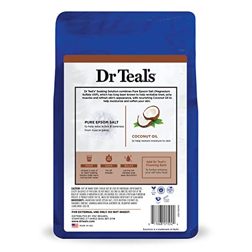 Dr Teal's Sal de Epsom Nutre Coco - opción vegana y libre de crueldad.