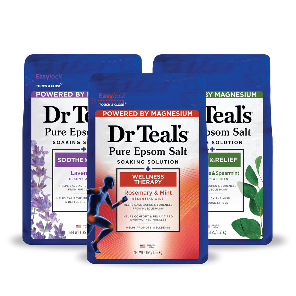 Dr Teal's sal epsom puro lavanda en botella para relajación