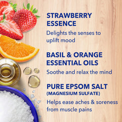 Aromaterapia cítrica y albahaca de Dr Teal's Strawberry Serenade