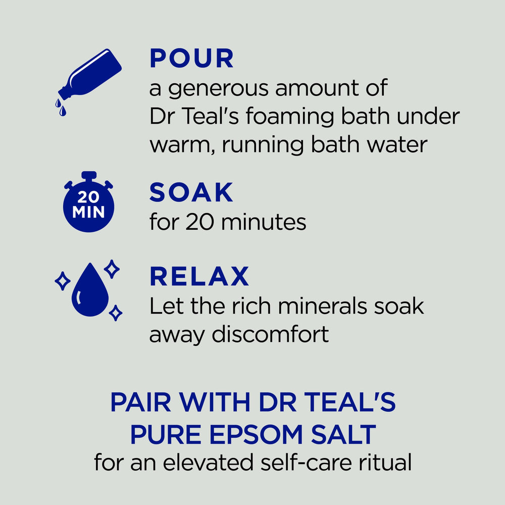 Dr Teal's sales de Epsom puras para piel revitalizada