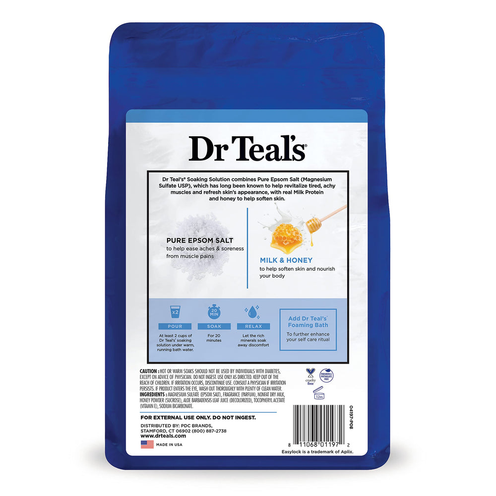 Dr Teal's milk and honey soak creates a spa-like moment at home