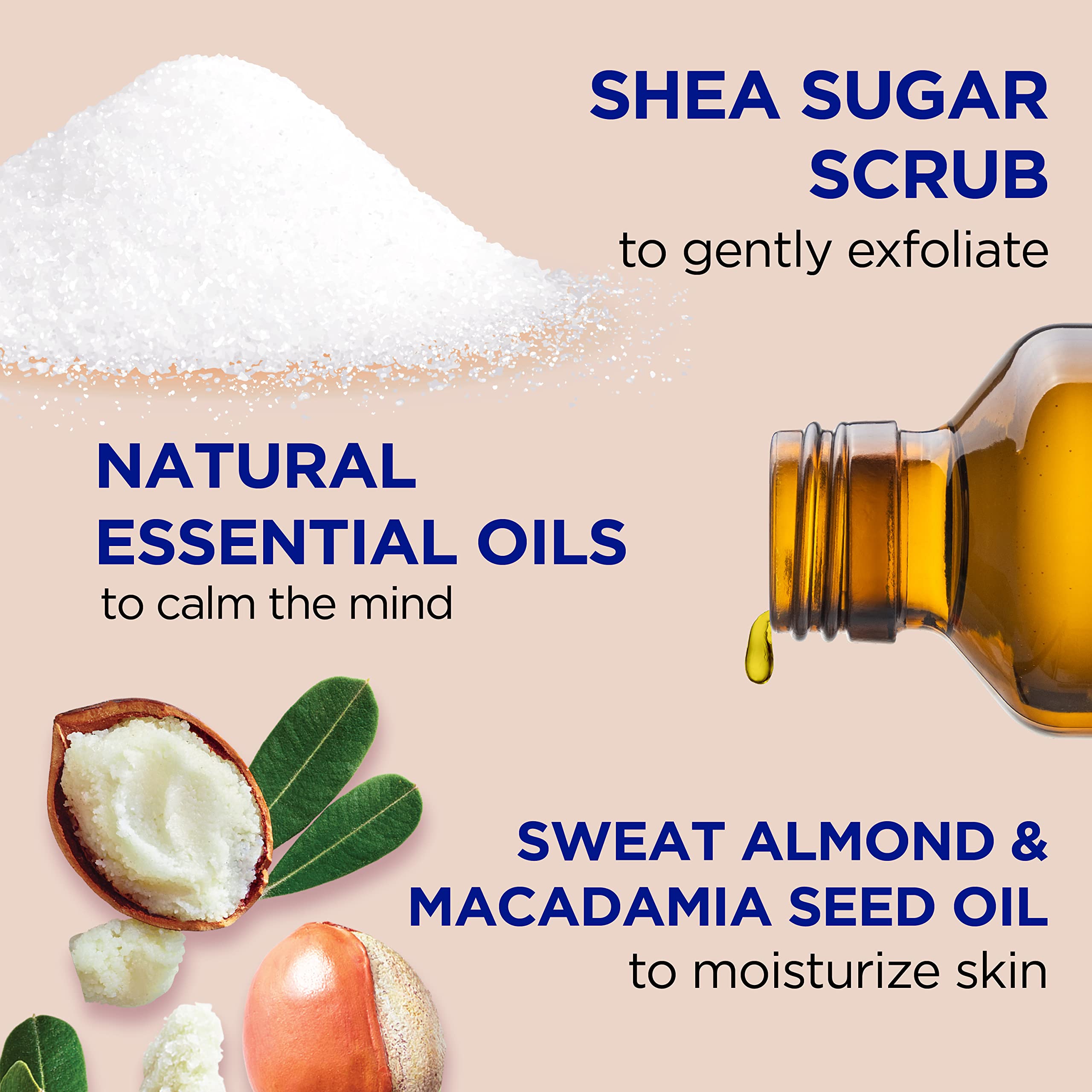 Dr Teal's Shea Sugar Body Scrub pack-of-3 front highlights value and easy use.