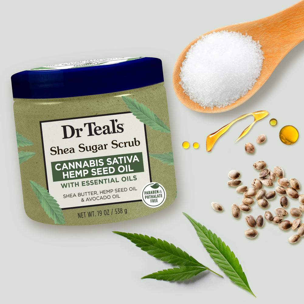 Dr Teal's manteca de karité nutre durante la exfoliación