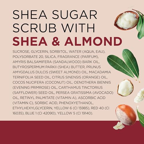 Dr Teal's Shea Sugar Body Scrub crystal texture closeup reveals scrub grains.