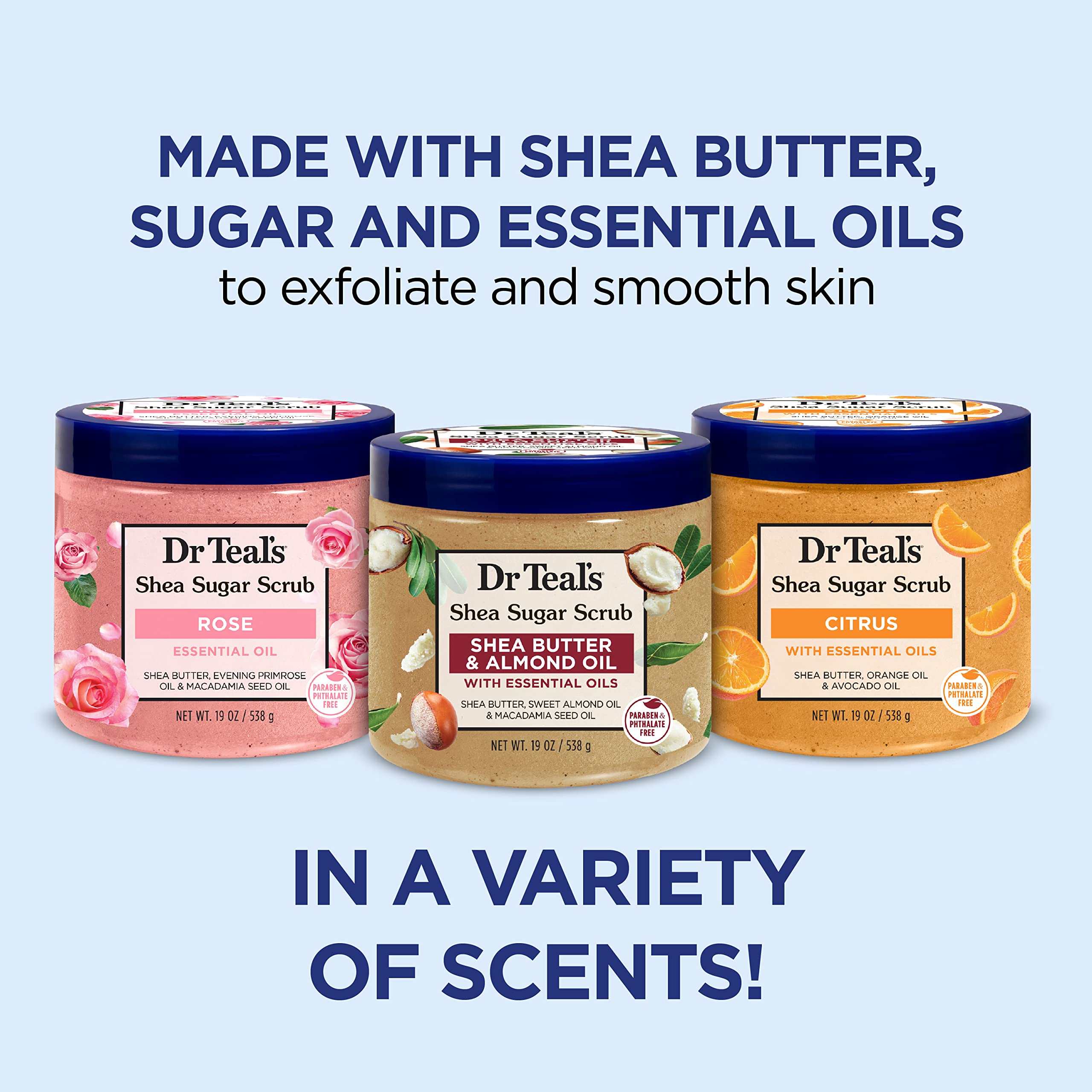 Dr Teal's Shea Butter exfoliante en frasco: hidratación profunda para piel suave