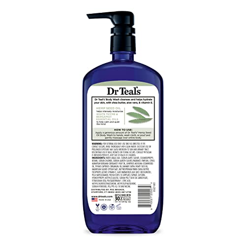 Dr Teal's shower scene wash bottle ready for daily cleansing.