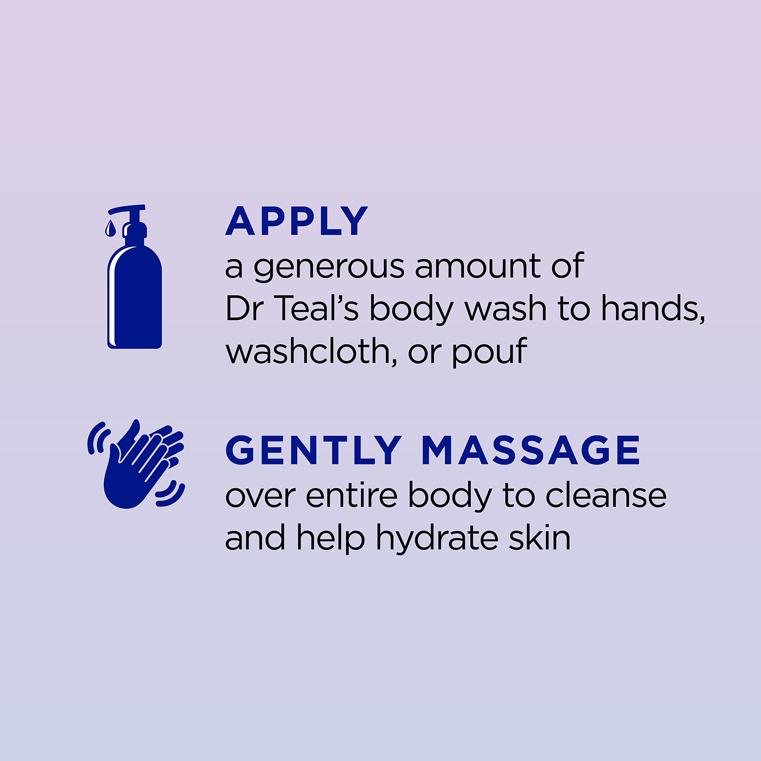 Dr Teal's Sleep Blend Body Wash pump action ready for a calming nightly routine.