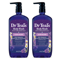 Dr Teal's Sleep Blend: paquete de dos botellas para la rutina nocturna.