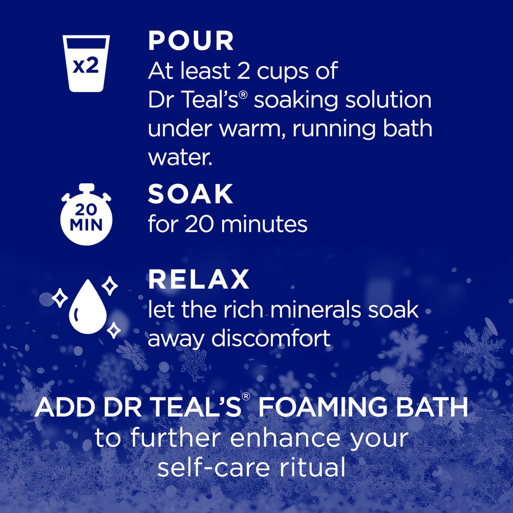 Dr Teal's Snowy Night spa bath setting conveys calm and aromatic notes.
