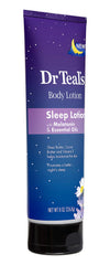Dr Teal's textura cremosa cuida la piel antes de dormir.