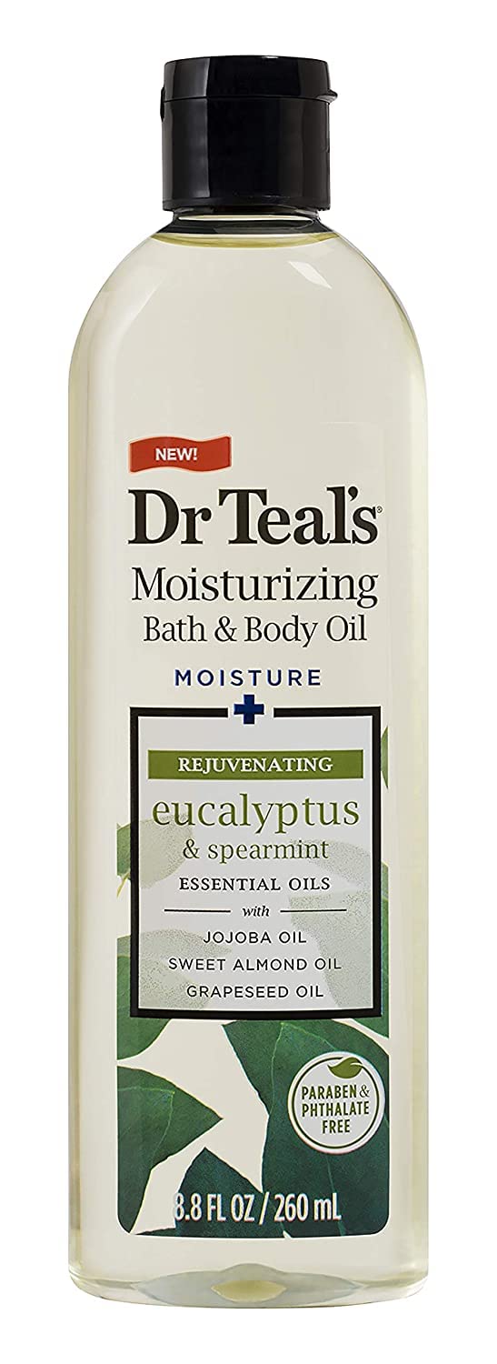 Aceites ligeros Dr Teal's con absorción rápida para uso diario.