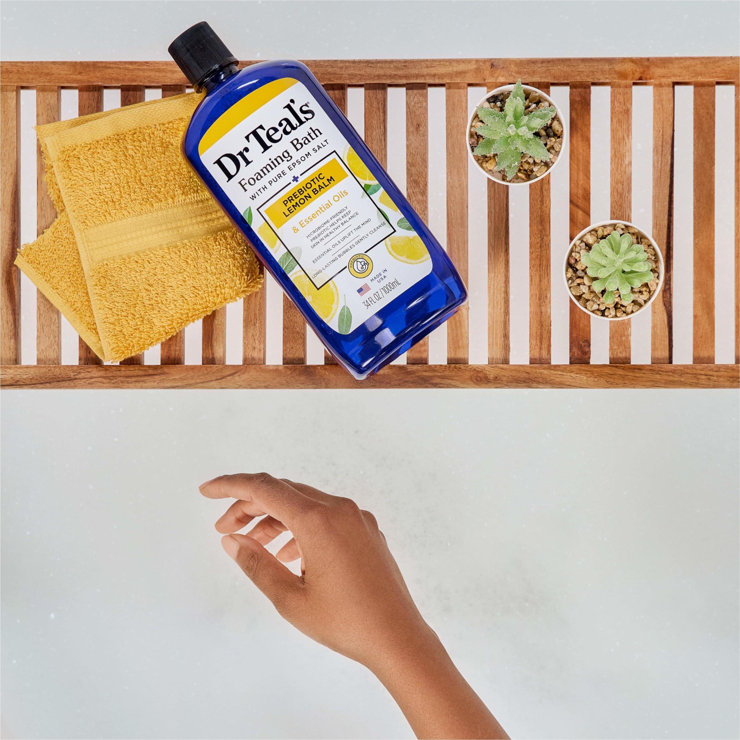 Dr Teal's vegan, cruelty-free formula for worry-free bath time.