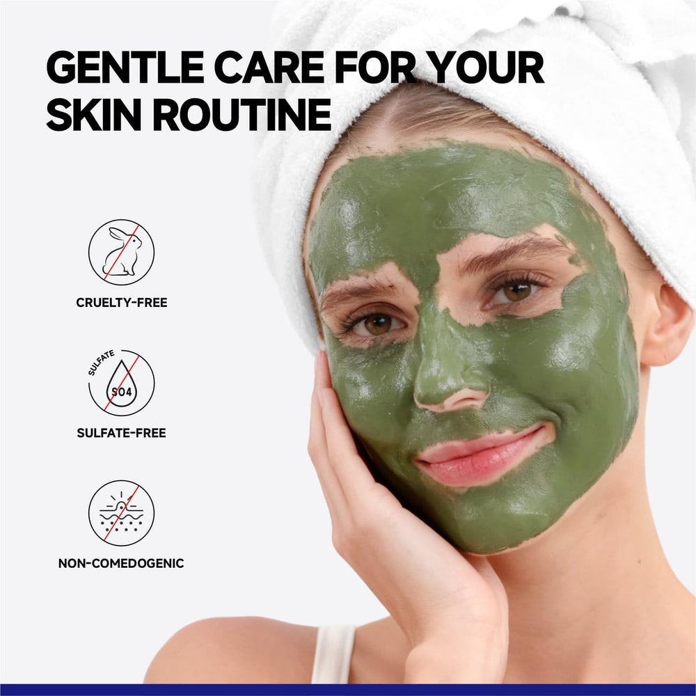 Aplicación con brocha Dr Vincent, mascarilla suave para piel sensible.