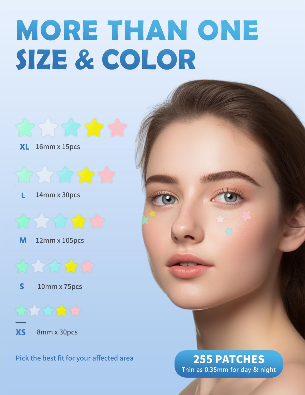 Dr. Zitacne patches color varieties displayed for discreet wear