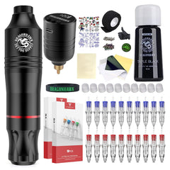 Dragonhawk Atom Wireless Tattoo Pen Kit ready for beginner use, ideal for lining and shading
