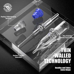 Indentation at Dragonhawk Extreme needle tip enhances ink flow