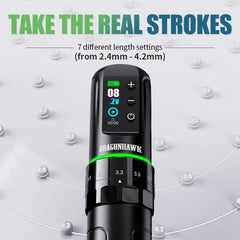 Dragonhawk L3 tattoo kit battery pack and grip for longer sessions